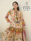 Vanya By Afsana Shimer Gold Online Kurti With Bottom Dupatta Wholesale